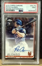 2019 Topps Chrome - Rookie Autographs Pete Alonso #RA-PA Green Refractor /99...