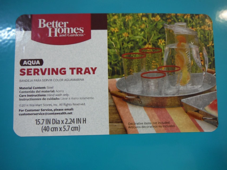 BETTER HOMES & GARDENS 16" METAL SERVING TRAY *NEW* - Image 2 of 4