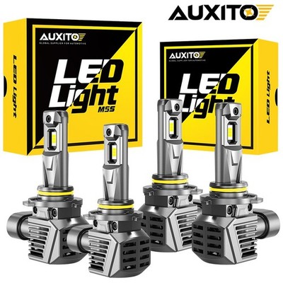 9005 9006 Combo LED Headlight Bulbs High Low Beam Kit 6500K Super White Bright