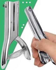 Single Hole Punch 1/8 Inch 2 Inch Deep Reach for Paper PVC ID Cards