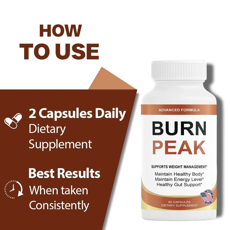 (6 Pack) Burn Peak for Advanced Weight Loss, BurnPeak Fat-Burner Formula - Image 3 of 4
