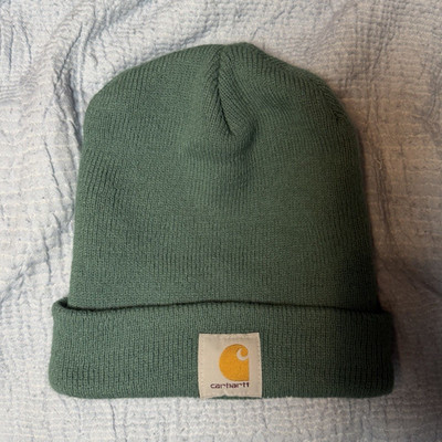 Carhartt Green Knit Solid Beanie Watch Cap Hat One Size Men's Winter