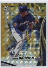2017 Bowman Platinum Top Prospects Gold 1/1 Lewis Brinson #TP-LB nd3