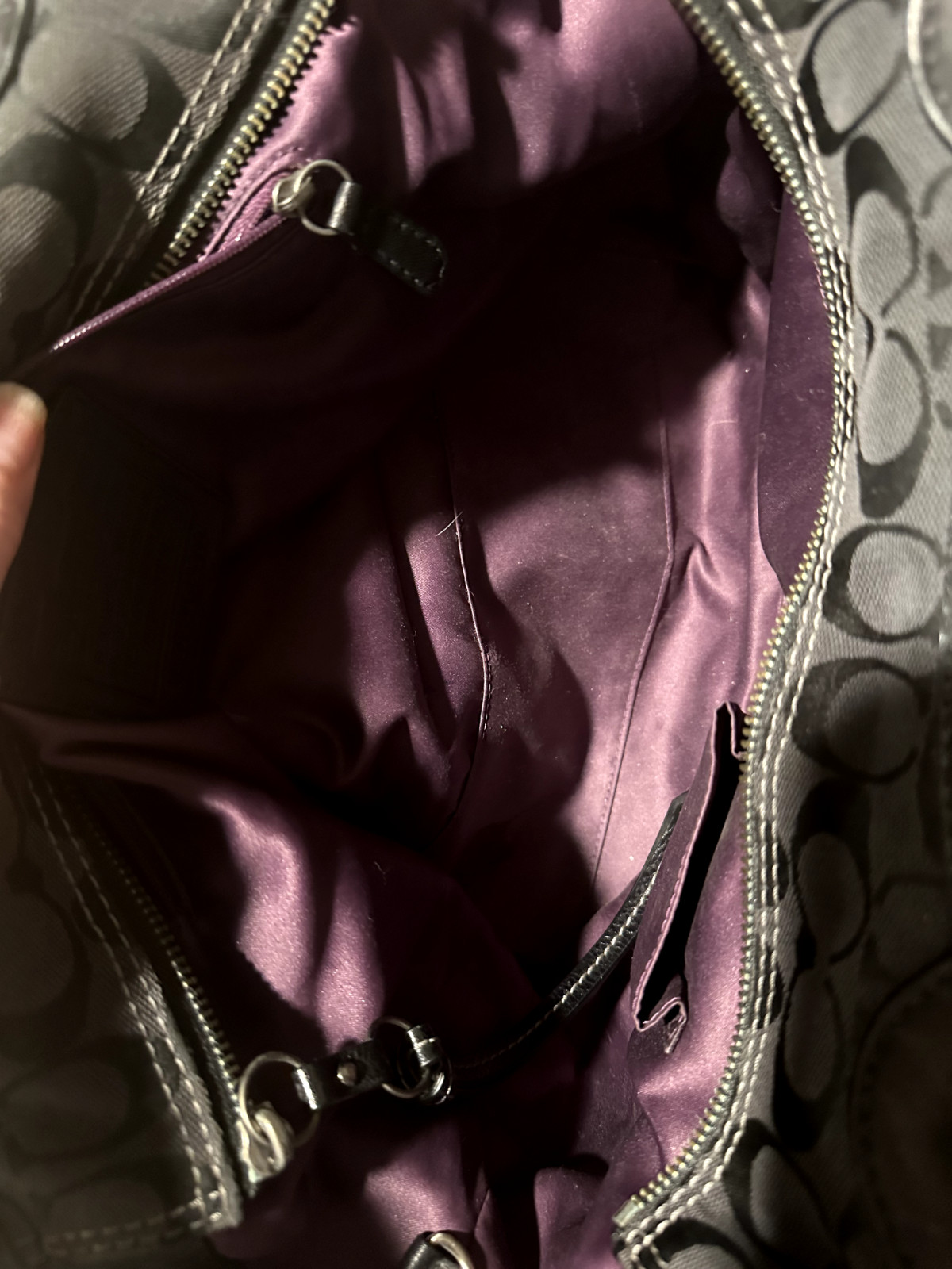 Coach Bleecker Black Patchwork Tote Good Conditio… - image 5