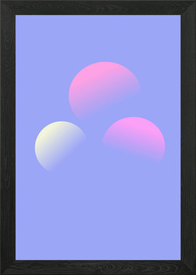 Abstract Gradient Circles Purple an Framed Wall Art Poster Canvas Print Picture
