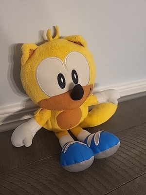 RARE Sonic The Hedgehog RAY  Yellow Flying Squirrel Plush Sega 9'' No Tags