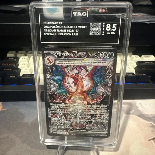 Charizard ex 223/197 Special Illustration Rare Obsidian Flames TAG 8.5 (876)