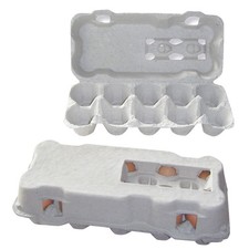 FAIE 10er Eierschachtel grau