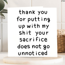 Lustige Wertschätzungskarte für Partner - Humorvolles Gag Geschenk, Danke fürs Anbringen