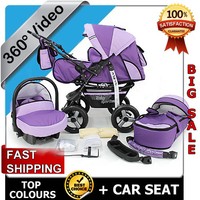 Baby Pram Child Stroller - Car Seat - Pushchair - Buggy Umbrella Footmuff Baby Pram Child Stroller - Car Seat - Pushchair - Buggy Umbrella Footmuff