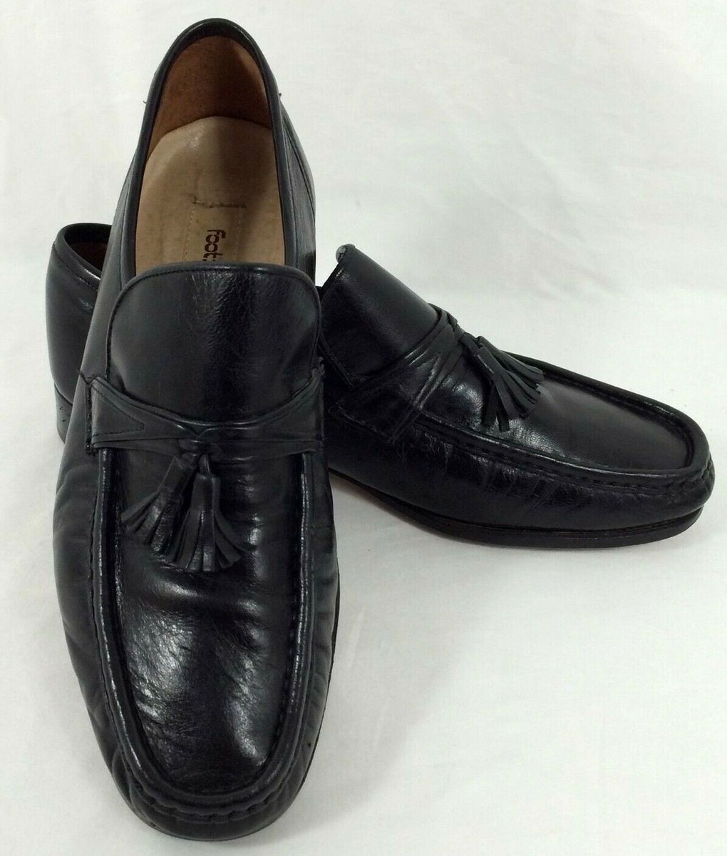 FootJoy Men Tassel Black Leather Dress Loafers Slip On Shoes FootJoy Men Tassel Black Leather Dress Loafers Slip On Shoes