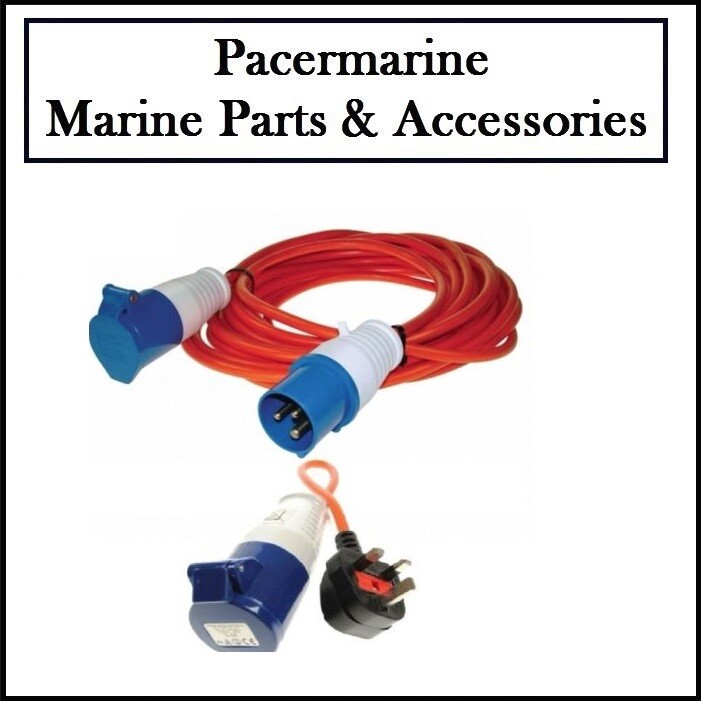 25M Mains Marine Shore power Hook-Up 230V & Adaptor Lead Rv Caravan Boat Camper
