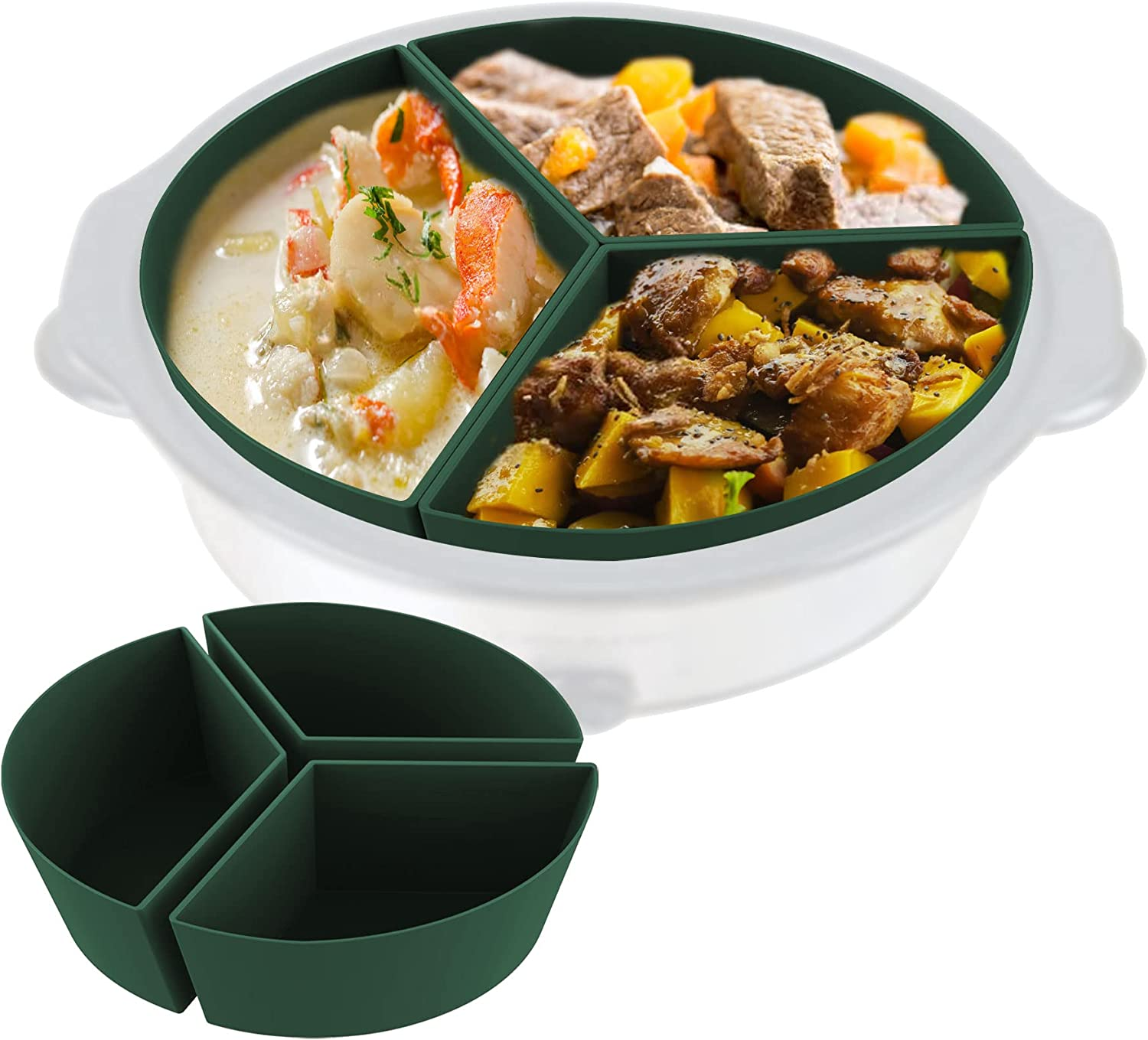 Slow Cooker Liners Crock Pot Liners Silicone Insert Divider 3 in 1