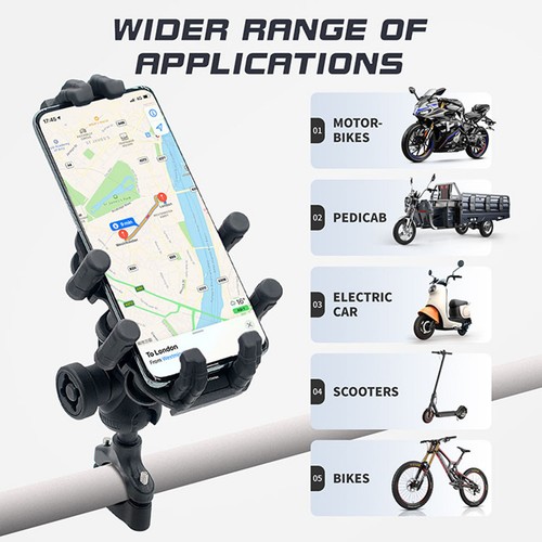 Alloy Handlebar Model Cell Phone Holder for Motorcycle/Electric Vehicle/Bicycle - Picture 8 of 13