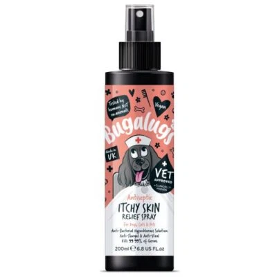 Bugalugs Antiseptic Antibacterial Antifungal Dog Spray & Drops Itchy Skin & Ears