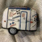 Route 66 ceramic Birdhouse with hanging chain