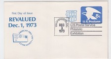 TurtlesTradingPost- Eagle 8 Cent Revalued Envelope- 1971 FDC #U566- AFDCS Cachet