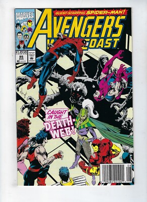 Avengers West Coast #85 Marvel Comics Guest-Starring Spider-Man (Aug 1992) VF/NM