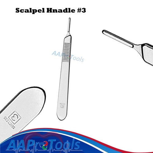 Manija de bisturí de dermaplaning AApro 10 piezas mango de acero/mango utilizable - Imagen 5 de 6