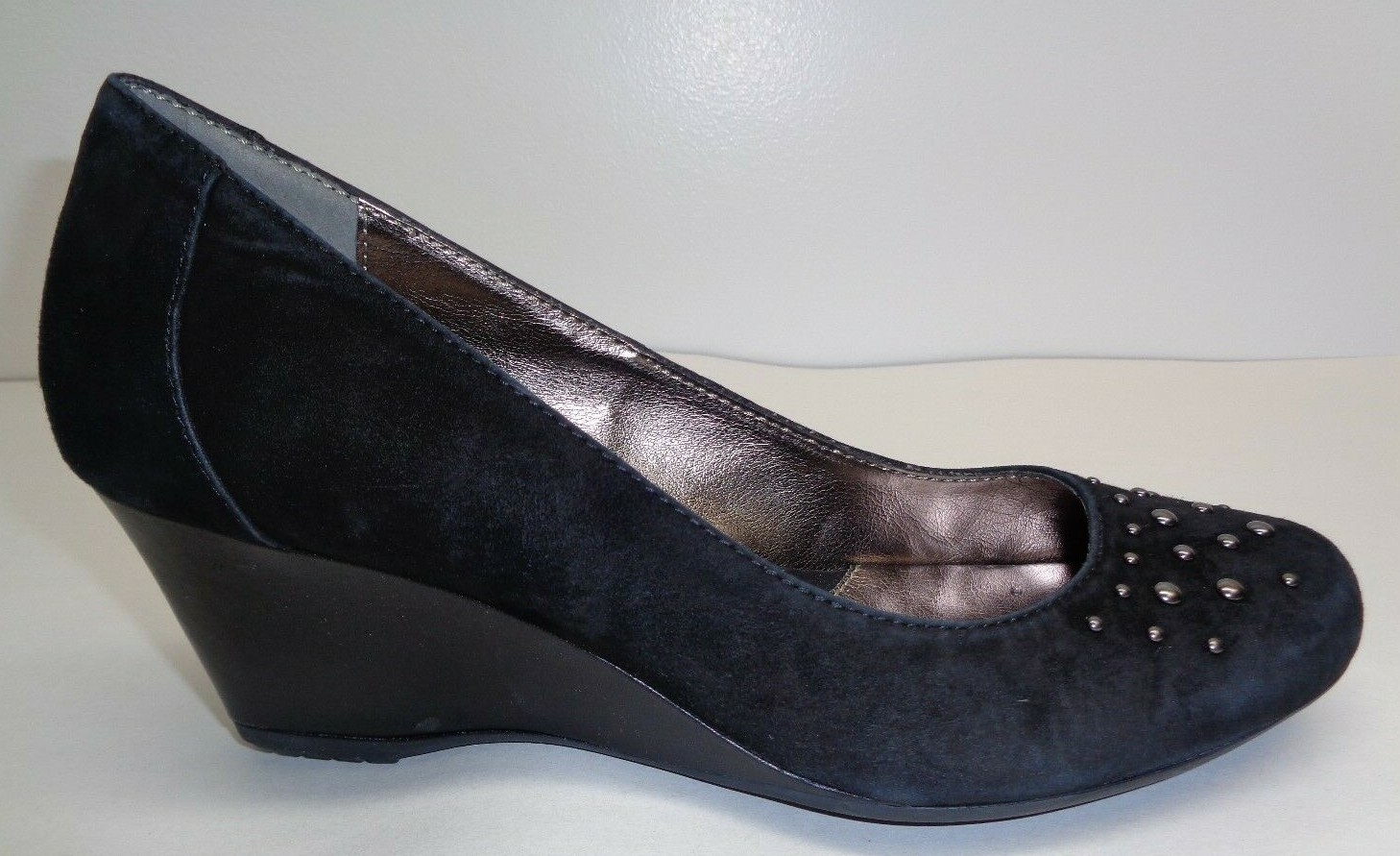 clarks purity snow black suede