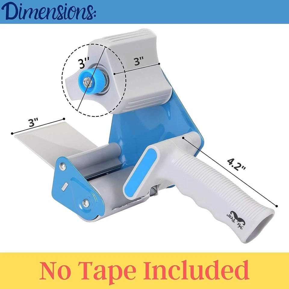 Mr. Pen - Pistola de cinta, dispensador de cinta de embalaje, núcleo de 3 pulgadas, pistola dispensadora de cinta, 3 Foto 2 de 4