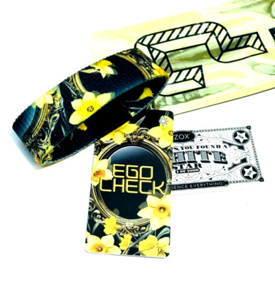 ZOX *EGO CHECK* Silver STRAP SMALL Mys GOLDIE NIP Band w/Card & White Star card