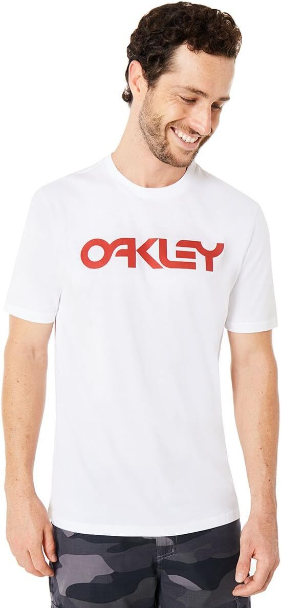 Oakley Mens Mark II Tee Shirt, White, Medium (Old School Throwback Look)