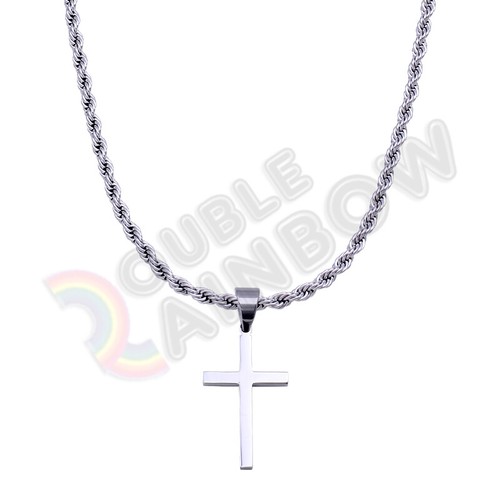 Men's Gold Plated Stainless Steel Necklace Cross Rope Chain with Pendant *P30 - Picture 16 of 22