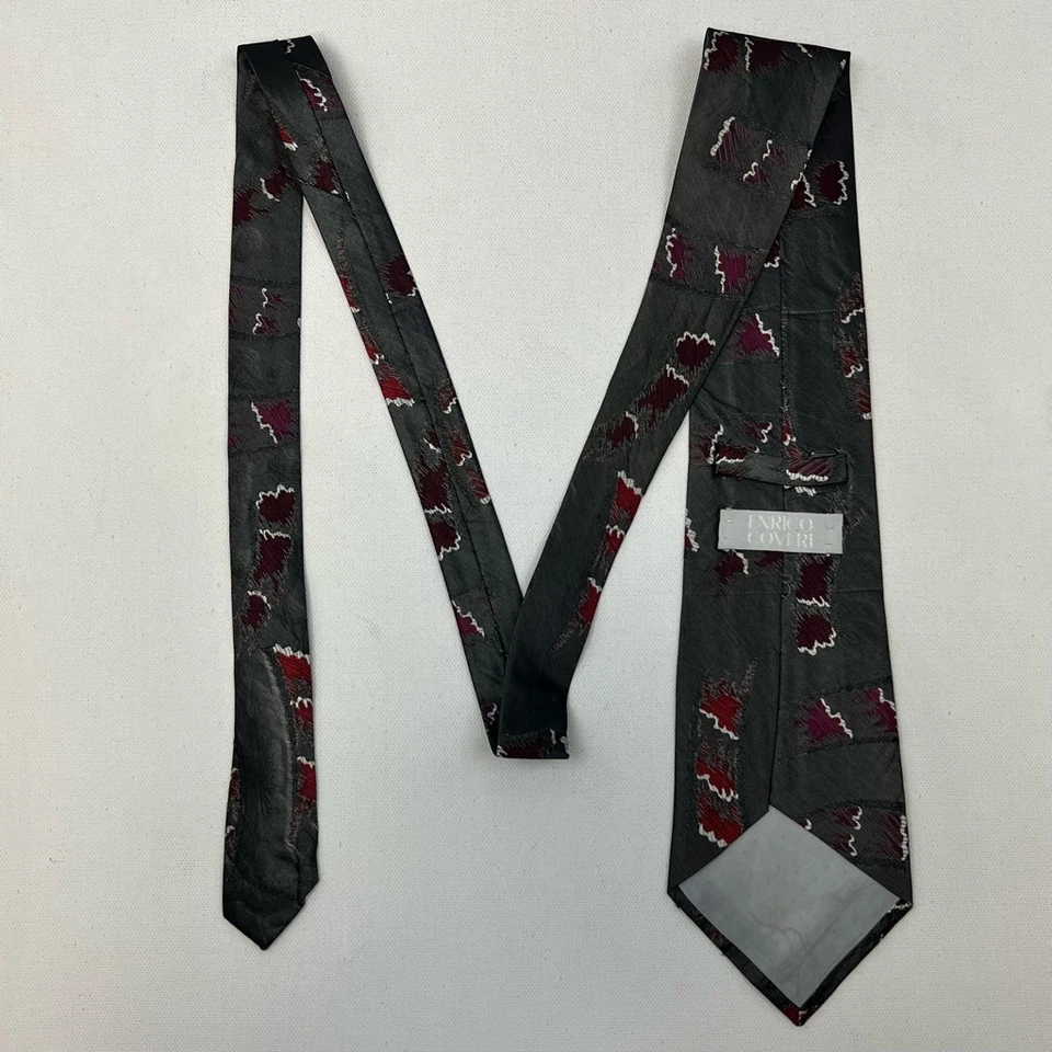 Enrico Coveri мужской галстук галстук многоцветный абстрактный широкий сплетенный классический короткий - Изображение 4 из 4