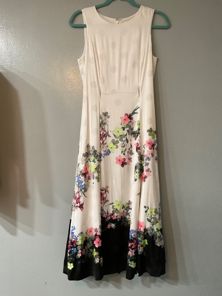 ted baker white floral dress Riley Drop Shoulder Belted Maxi It features short sleeves Ted Baker White Floral Maryam