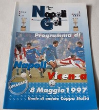 RARO MATCH PROGRAM FINALE ANDATA COPPA ITALIA NAPOLI VICENZA 1-0 8-5-1997 POSTER