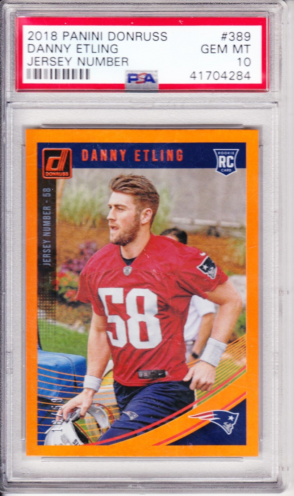 Danny Etling Panini Donruss #389 Jersey Number