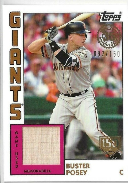 Buster Posey 2019 Topps MLB 84 Relic Card Game Used Card 84R BP 