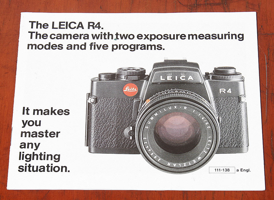 ＊＊＊ LEITZ LEICA R4 SALES BROCHURE/125858 | eBay