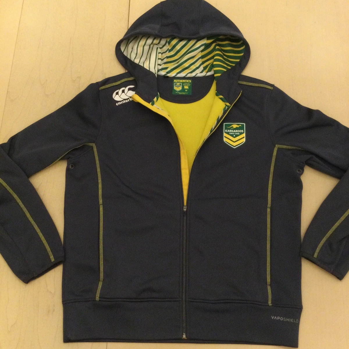 Australian Kangaroos ARL CCC Canterbury Training Hoodie Zip Sweatshirt Medium