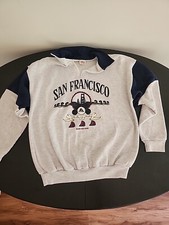 Vintage 90s Made In USA San Francisco Golden Gate 1/4 Zip Sweatshirt Mens L