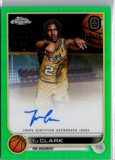 2022-23 TOPPS CHROME OVERTIME OTE  #CA-TC2 TJ CLARK AUTO GREEN CARD /75