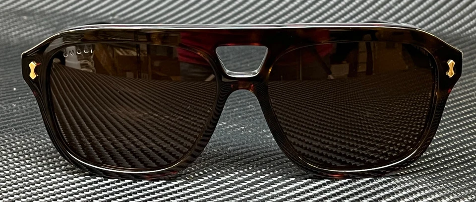 GUCCI GG1263S 006 Brown Havana Medium Men's 57 mm Sunglasses - Image 2 of 4