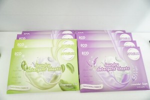 LAUNDRY DETERGENT SHEETS - 8 PACKS OF 32 SHEETS - LAVENDAR AND FRAGRANCE FREE **
