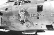 WW2 Picture Photo B-24 Liberator Night Mission Art nose Pinup Aircraft 3987