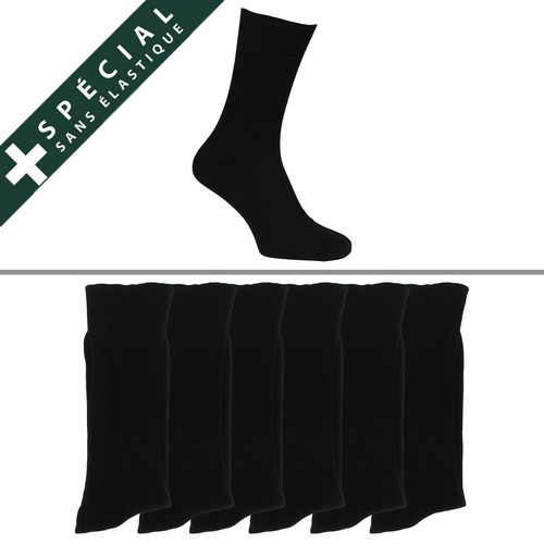 Chaussettes sans élastiques en laine pour homme
