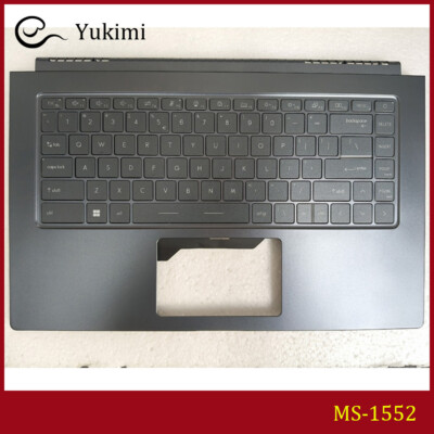 MS-1552 FOR MSI Summit B15 Blue Laptop C Shell Upper Palmrest Backlit Keyboard