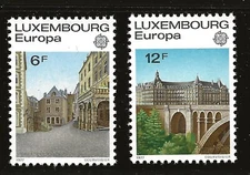 Luxembourg Scott #597-98, Singles 1977 Complete Set FVF MNH