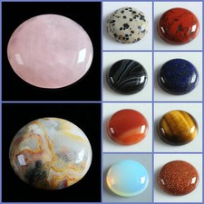Wholesale 25mm Round cabochon CAB flatback semi-precious gemstone Save  in bulk