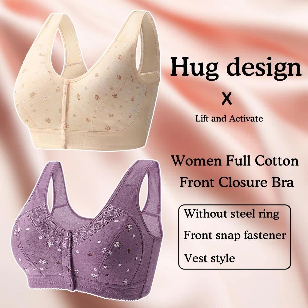 Women's Front Closure Bras Women's Daisy Bra, Sexy Lace Wireless