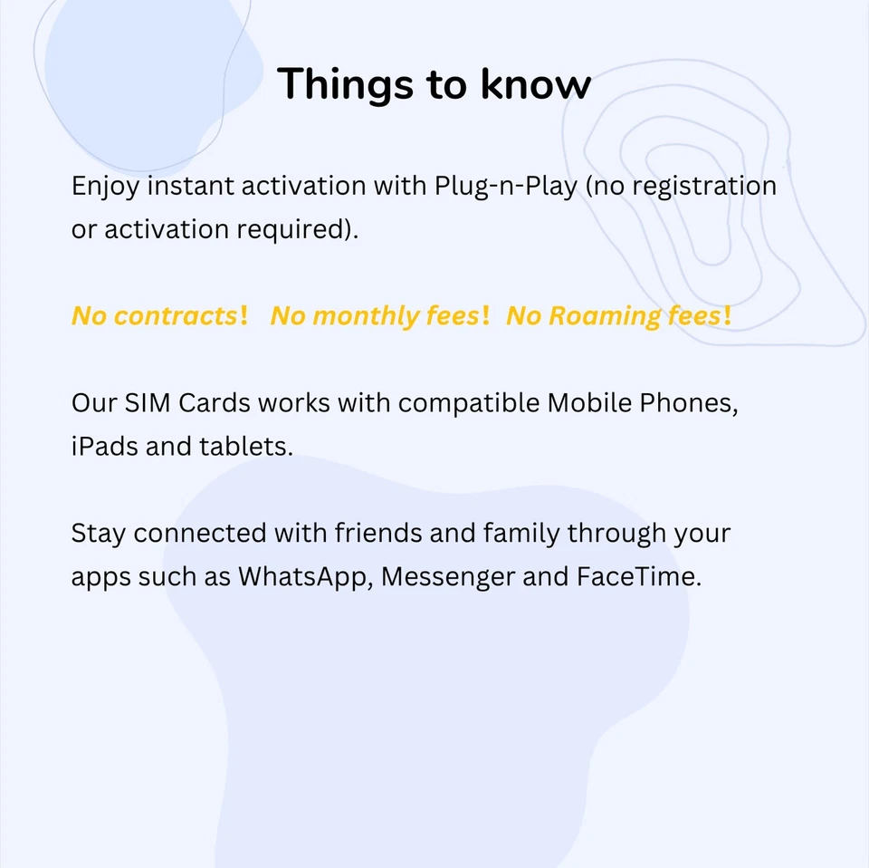 UK&Europe Travel SIM Card 50GB Data EU 12GB Data + Unlimited Talk for 30 Days - image 4 of 4