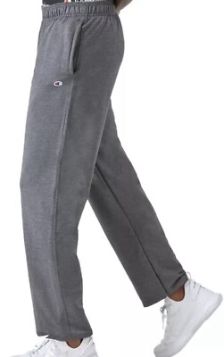 Champion Men's Sweatpants Powerblend Sz Large Granite Heather C Patch Logo  NWT