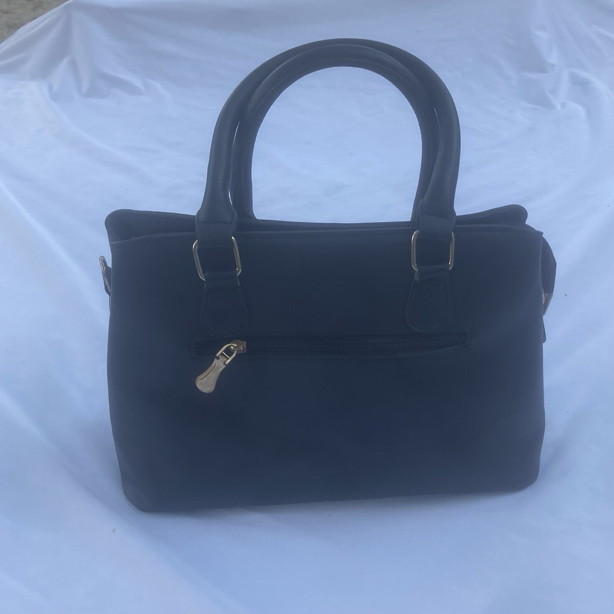 Min Min Black faux Leather Cross body Satchel Bag Purse | eBay