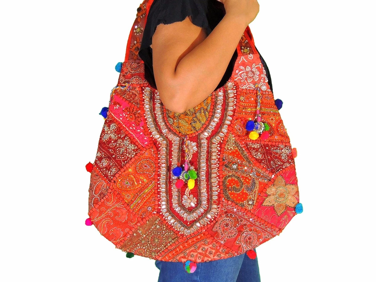Beaded sling shop bag