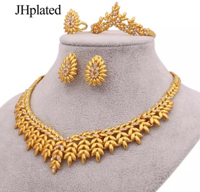 VERGOLDET AFRIKANISCHES DAMEN SCHMUCKSET 24K DUBAI VERGOLDET SET FÜR HOCHZEIT